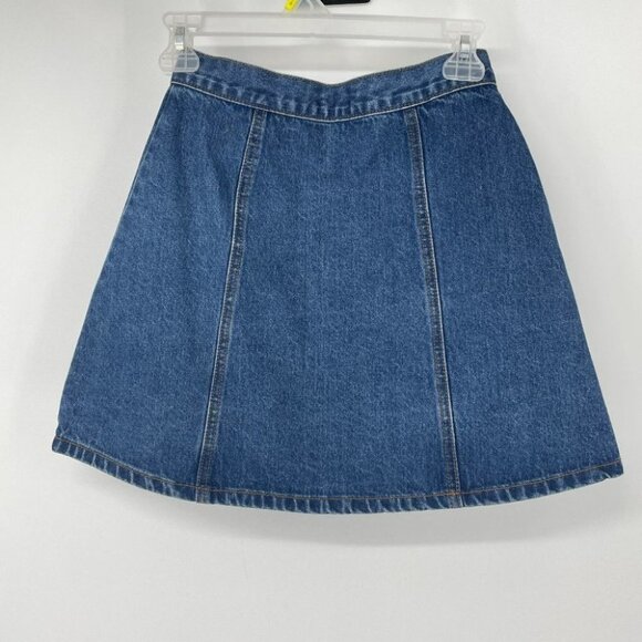 BDG denim buttoned circle mini skirt xs - Picture 11 of 12